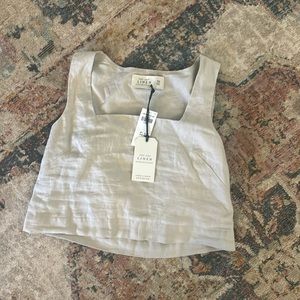 Abercrombie & fitch A & F linen collection brand new xs top square neck